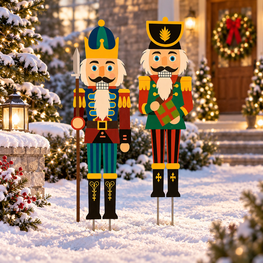 Nutcracker Yard Decorations, Set of 4
