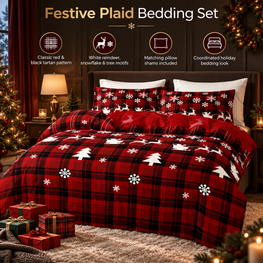 Christmas Elk Duvet Cover Set