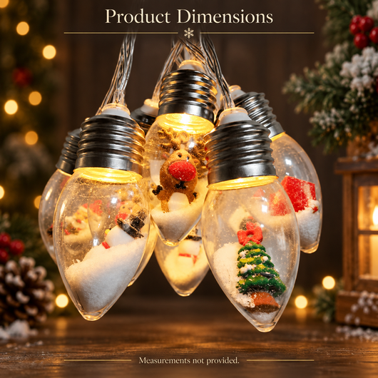 Snow Globe Christmas String Lights