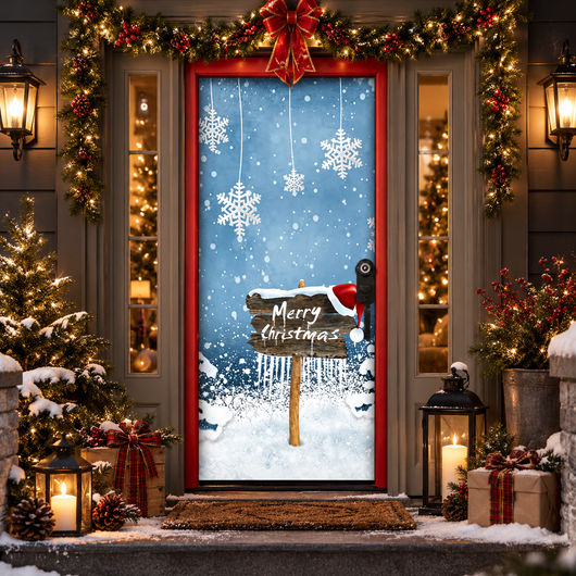 Christmas and Halloween Door Cover