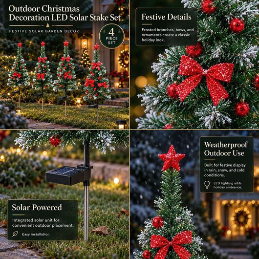 Solar Christmas Tree Stake Lights