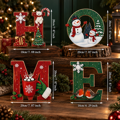 Christmas HOME Letter Decor Set