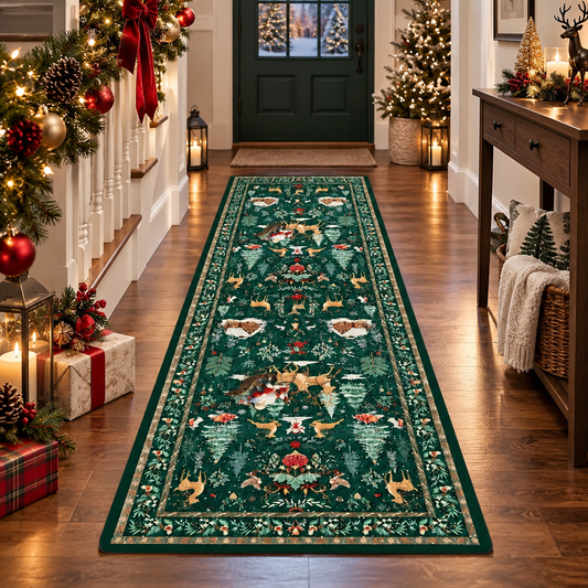 Non-Slip Christmas Rug Runner