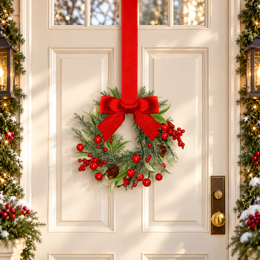 Mini Christmas Wreath Set of 6