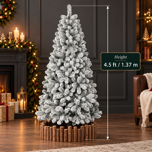Snow Flocked Pre-Lit Christmas Tree