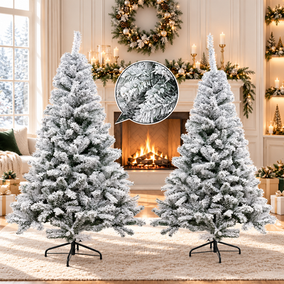 Snow Flocked Christmas Tree