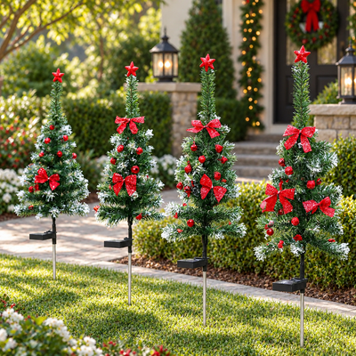 Solar Christmas Tree Stake Lights