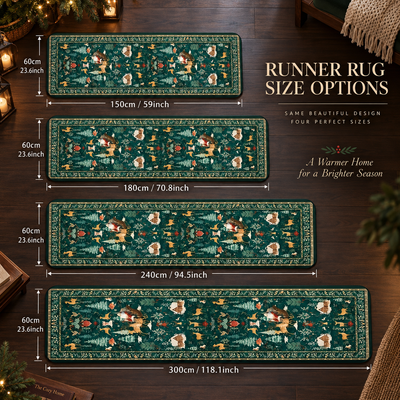 Non-Slip Christmas Rug Runner