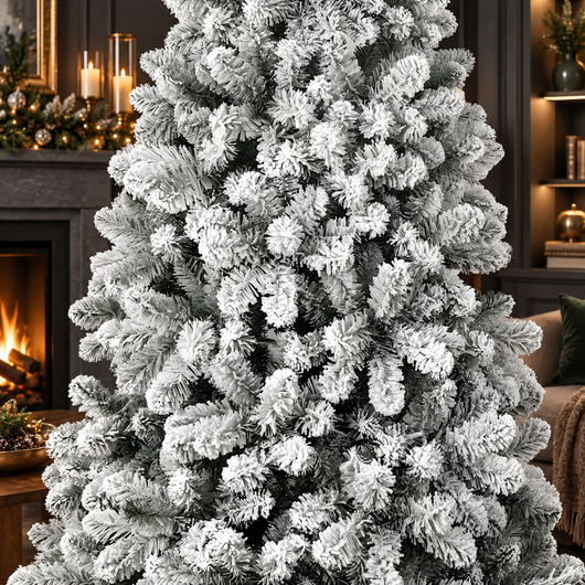 Snow Flocked Pre-Lit Christmas Tree