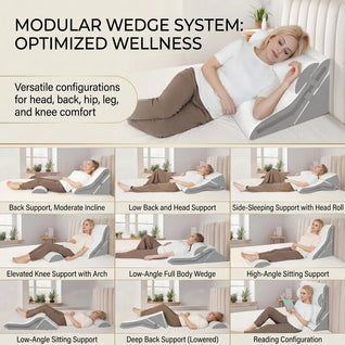 3-Piece Adjustable Wedge Pillow System