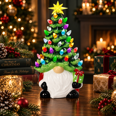 Gnome Lighted Christmas Tree