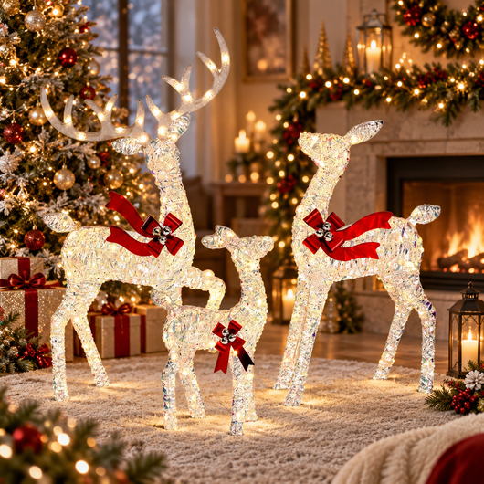 LED Reindeer Outdoor Christmas Set