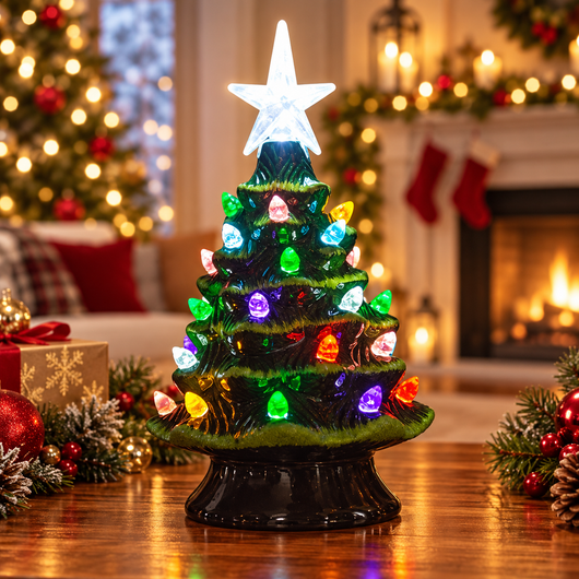 Lighted Ceramic Christmas Tree