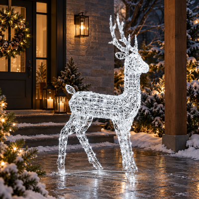 LED Acrylic Reindeer Outdoor Light