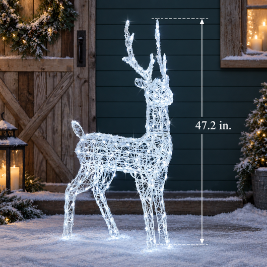 LED Acrylic Reindeer Outdoor Light