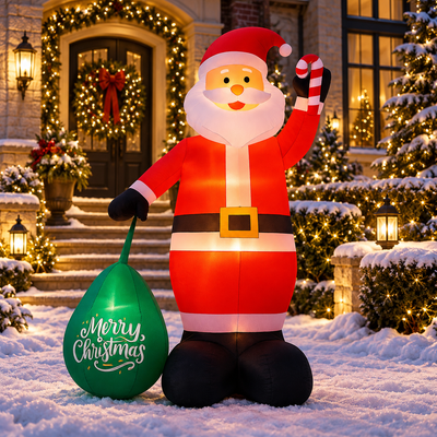 Giant Light-Up Inflatable Santa
