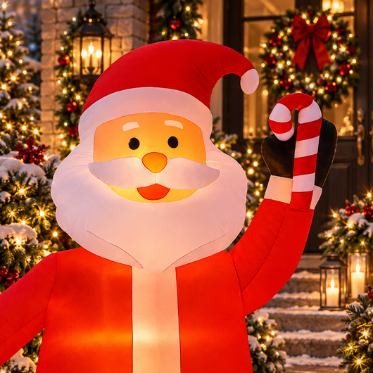 Giant Light-Up Inflatable Santa