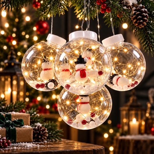 Christmas Ball Curtain Lights