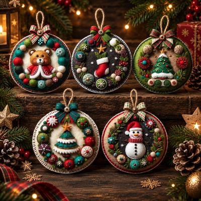 Christmas Felt Ornament Kit