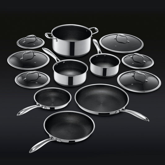 Hybrid Non-Stick Cookware Set 12-Piece full set