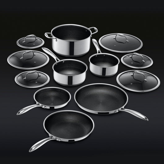 Hybrid Non-Stick Cookware Set 12-Piece full set