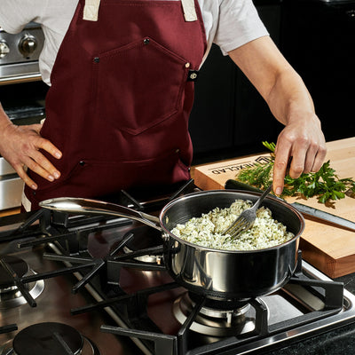 3qt sauce pan with rice