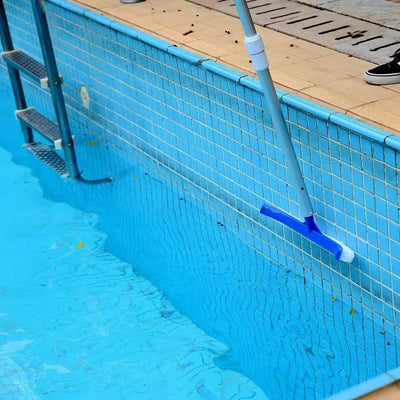 Close up of polypropylene bristles on the pool brush
