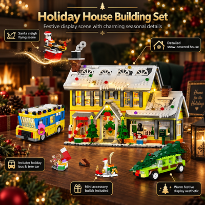 Lighted Christmas Village Building Set