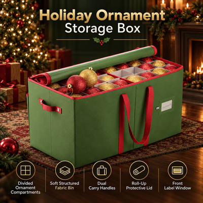 Zippered Ornament Storage Box