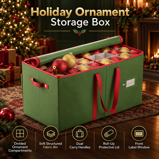 Zippered Ornament Storage Box