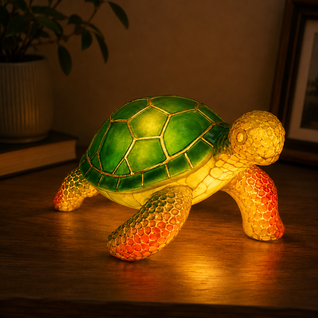 Stained Animal Table Lamp