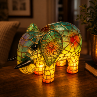 Stained Animal Table Lamp