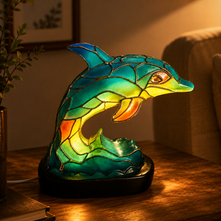 Stained Animal Table Lamp