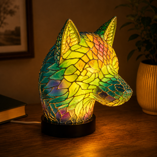 Stained Animal Table Lamp