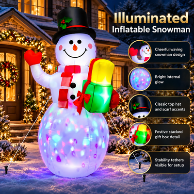5 Ft Inflatable LED Snowman