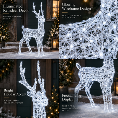 LED Acrylic Reindeer Outdoor Light