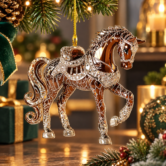 Acrylic Horse Christmas Ornament