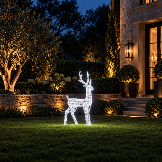 LED Acrylic Reindeer Outdoor Light