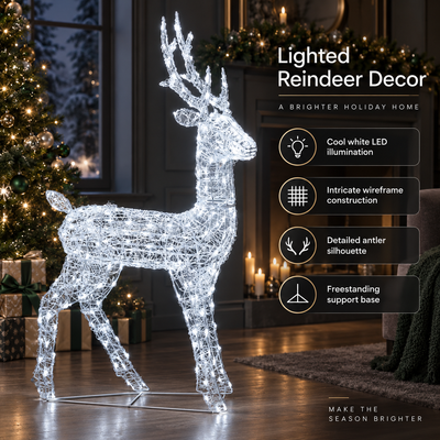 LED Acrylic Reindeer Outdoor Light