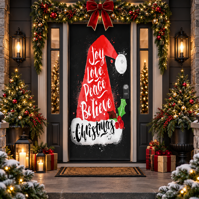 Christmas and Halloween Door Cover