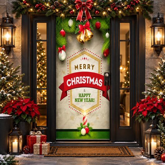 Christmas and Halloween Door Cover