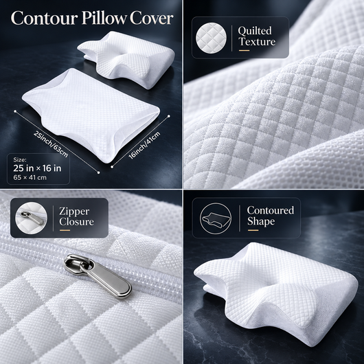 Cooling Neck Pillow Covers, 3 Pack