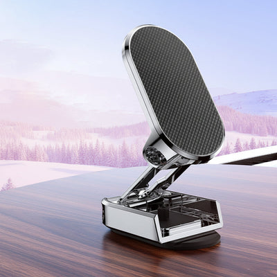 Magnetic car phone mount holding phone for navigation