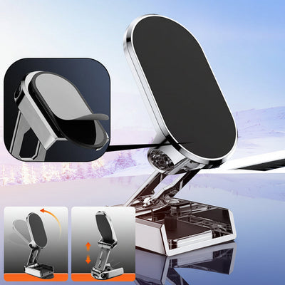 Metal alloy magnetic phone mount rotating base