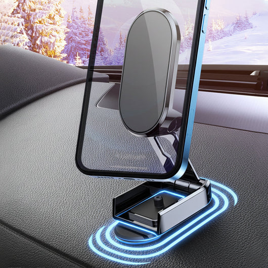 Magnetic phone holder adjustable viewing angle in car