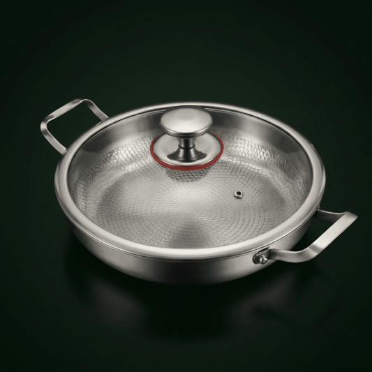 Titanium Hammered Two-Handle Pan