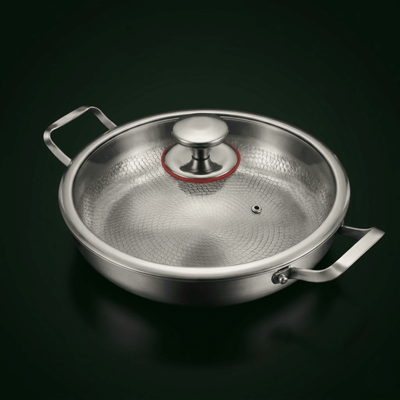 Titanium Hammered Two-Handle Pan
