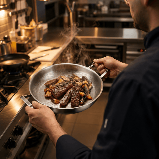Titanium Hammered Two-Handle Pan