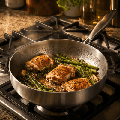 Titanium Hammered High-Wall Pan
