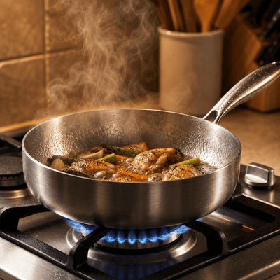 Titanium Hammered High-Wall Pan